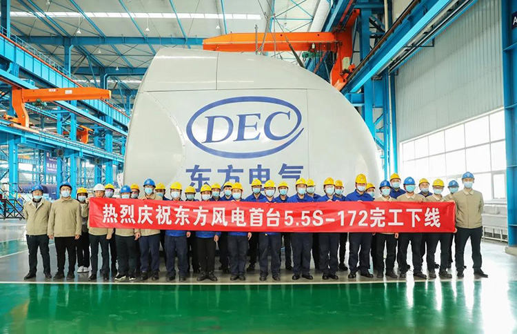 開啟“6MW時代”！國內(nèi)陸上單機容量最大風電機組下線